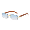 Rimless Small Square Frame Sunglasses For Unisex-SunglassesCraft