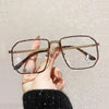 Unique Oversized Alloy Anti-blue Light Eyeglasses For Men And Women Fashion Square Computer Clear Glasses Frame