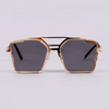 Retro Classic Gold Black Square Steampunk Sunglasses For Unisex-SunglassesCraft