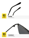 Cat Eye Frameless Animal Decoration Thick Mirror lunette Mirror Cool Sunglasses For Unisex-SunglassesCraft