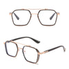 Retro Flat Tide Plate Metal Glasses Square Big Frame Eyeglasses For Unisex-SunglassesCraft