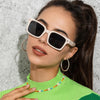 Fashionable Square Trending Retro Rivets Decoration Jelly Shades Sunglasses Men Women-SunglassesCraft