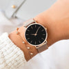 Fashion Women Stainless Steel Mesh Belt Quartz Lady  Wristwatch  -SunglassesCraft