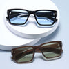 Trendy Rectangular Frame Rivet Arrow Simple Sunglasses For Men And Women - SunglassesCraft