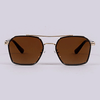 Classic Hexagon Design Brown Sunglasses For Unisex-SunglassesCraft