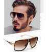 Black Brown Rectangle Lightweight Comfortable Sunglasses For Men and Women-SunglassesCraft