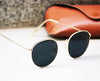 Gold, Black Round Lightweight Comfortable Sunglasses For Men and Women-SunglassesCraft