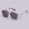 Retro Classic Silver Black Square Steampunk Sunglasses For Unisex-SunglassesCraft