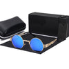 Designer Shades Metal Round Frame Mirror Sunglasses For Men And Women-SunglassesCraft