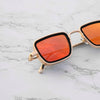 Retro Square Gold Orange Mercury Sunglasses For Men And Women-SunglassesCraft