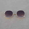 Retro Round Gold Brown Gradient Sunglasses For Men And Women-SunglassesCraft