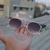Round Shaded Brown And Gold Sunglasses For Men And Women-SunglassesCraft