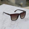 Brown Square Retro Sunglasses For Men And Women-SunglassesCraft