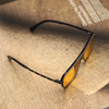 Stylish Square Yellow And Black Rectangular Sunglasses For Men And Women-SunglassesCraft