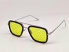 Silver And Yellow Square Sunglasses For Men And Women-SunglassesCraft