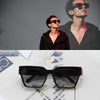 Stylish Square Metal Frame Black Sunglasses For Men And Women-SunglassesCraft