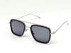 Silver And Black Square Sunglasses For Men And Women-SunglassesCraft