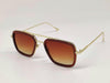 Gold And Brown Square Sunglasses For Men And Women-SunglassesCraft