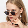 Retro Oval Metal Frame Gradient UV400 Driving Fashion Sunglasses For Men And Women-SunglassesCraft