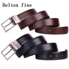 Classic & Fashion Designs Black/blue Two in One Belts with Rotated Buckle ceinture-Men's Leather Reversible Belt-SunglassesCraft