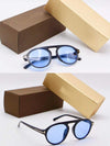 New Stylish Round Blue Candy Sunglasses For Men And Women -SunglassesCraft