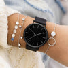 Fashion Women Stainless Steel Mesh Belt Quartz Lady  Wristwatch  -SunglassesCraft