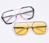 Retro Square One Piece Big Frame Sunglasses For Women And Men-SunglassesCraft