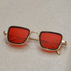 Retro Square Gold Red Sunglasses For Men And Women-SunglassesCraft