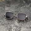Black And Silver Retro Square Sunglasses  For Men And Women-SunglassesCraft