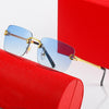 Rimless Rectangle Sunglasses for Men And Woman- SunglassesCraft