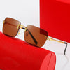 Rimless Rectangle Sunglasses for Men And Woman- SunglassesCraft