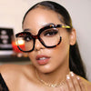Classic Cool Retro Fashion Unique Square Designer Frame Clear Lens Stylish Brand Sunglasses For Men And Women-SunglassesCraft