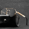 2021 Fashion Round Steampunk Designer Frame Brand Rimless Vintage Classic Sunglasses For Men And Women-SunglassesCraft