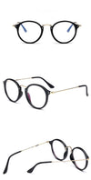 Trendy New Style Blue Block Clear Lens Round Eyeglasses For Men And Women