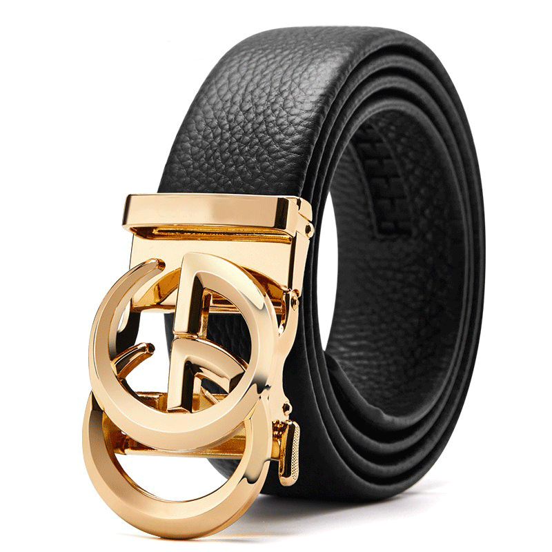 Luxury Brand Designer Belt With G-type Metal Automatic Buckle For