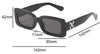 2021 Small Rectangle Retro Square Black Sunglasses For Men And Women-SunglassesCraft