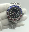 TOP BRAND AUTOMATIC GMT STAINLESS STEEL BLUE RED CERAMIC SAPPHIRE GLASS WRIST WATCHES -SunglassesCraft