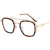 Trendy Aviation Clear Blue Blocking Lens Small Square Eyeglasses Spectacle Frame For Men And Women