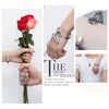 A Couple Lovers Jewelry Love Heart Lock Bracelet Stainless Steel Bracelets Bangles Key Pendant Necklace