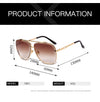 Designer Brand Gradient Oversized Fashion Pilot Sunglasses For Men And Women-SuglassesCraft