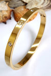 Stylish Round Stainless Stone Bracelet For Men And Women-SunglassesCraft
